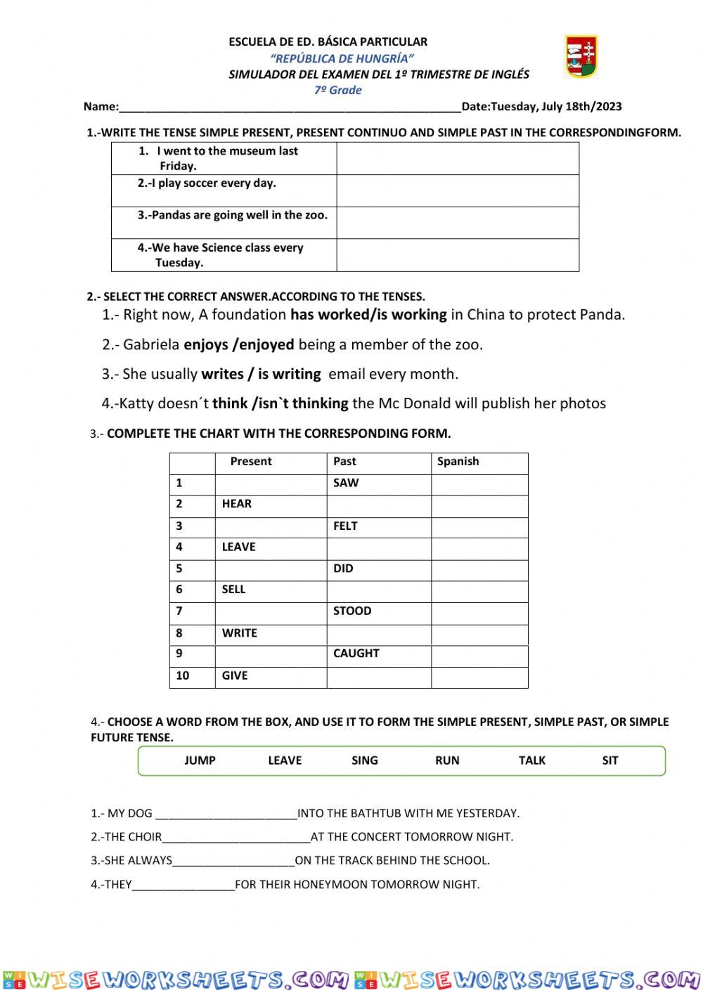 worksheet