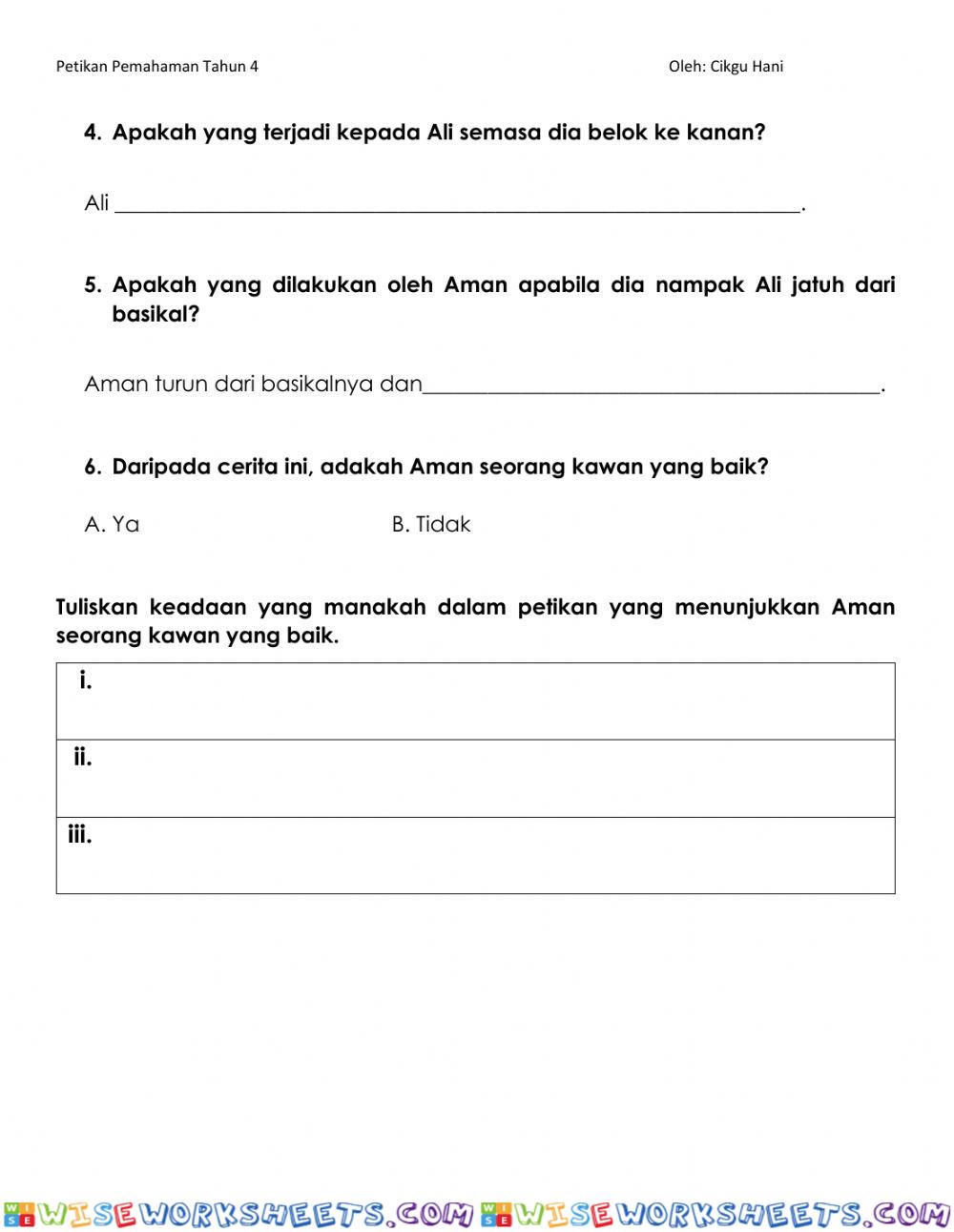 worksheet