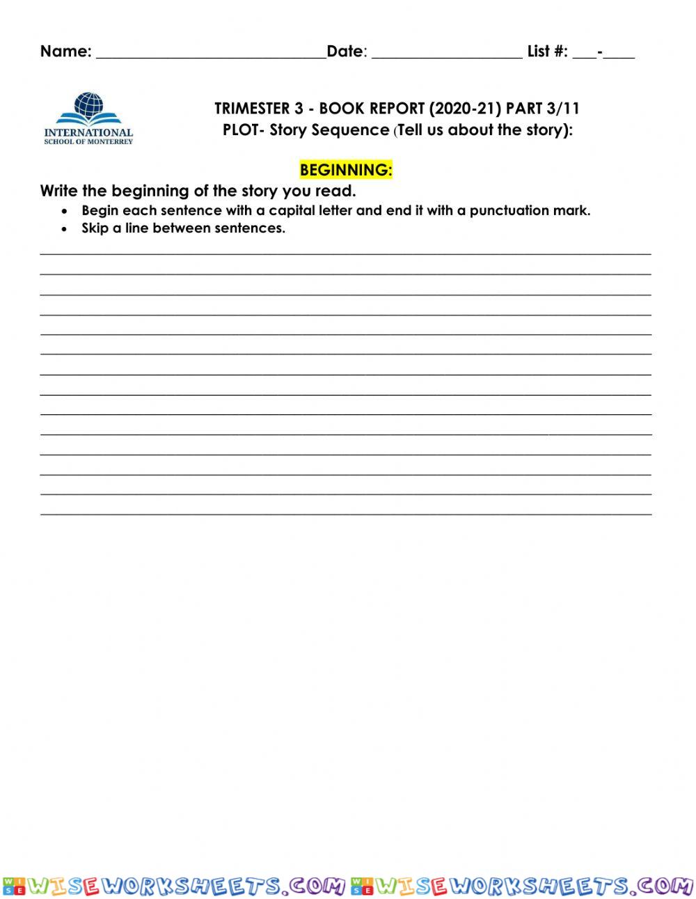 Book Report part 3 of 11