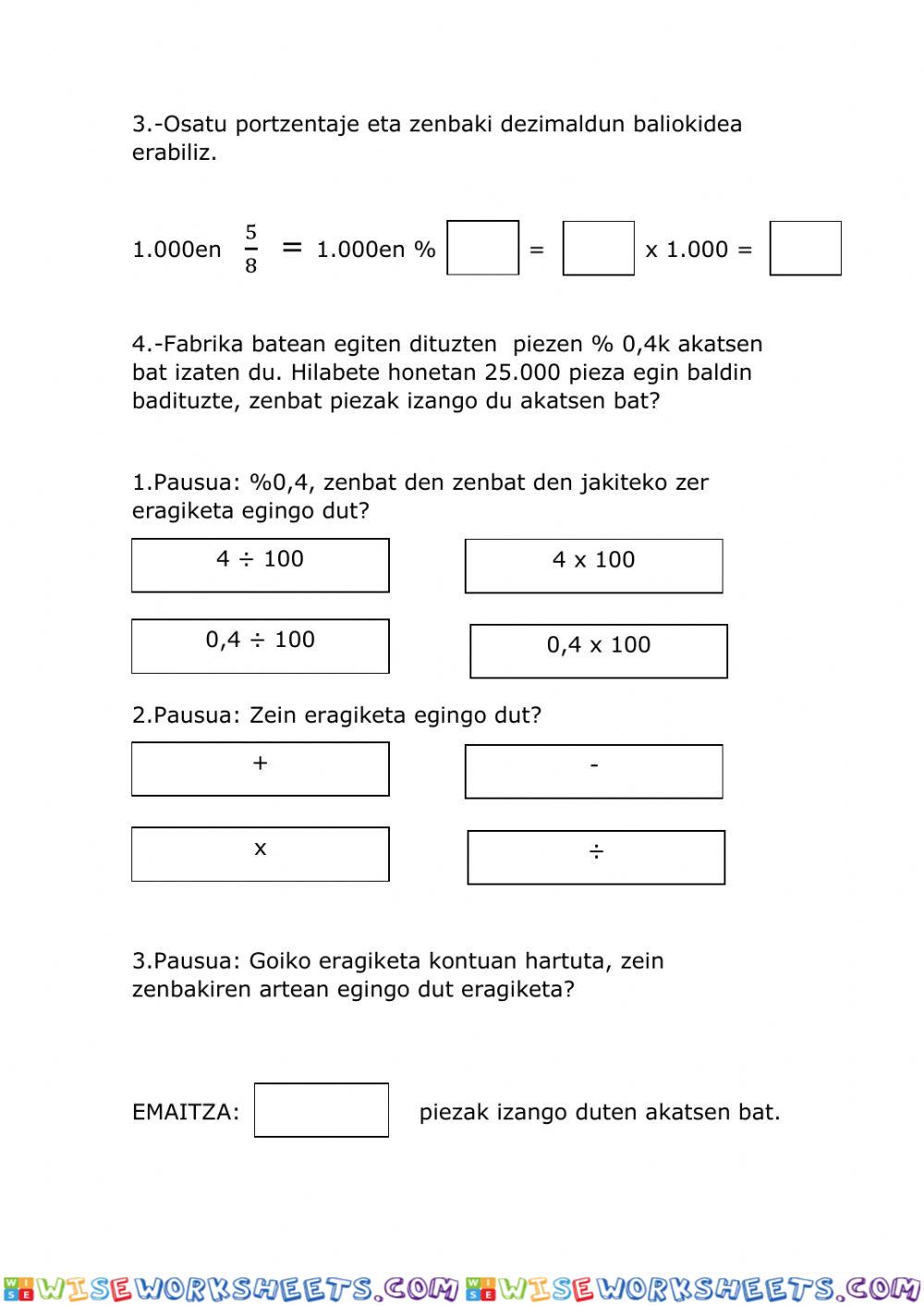 worksheet