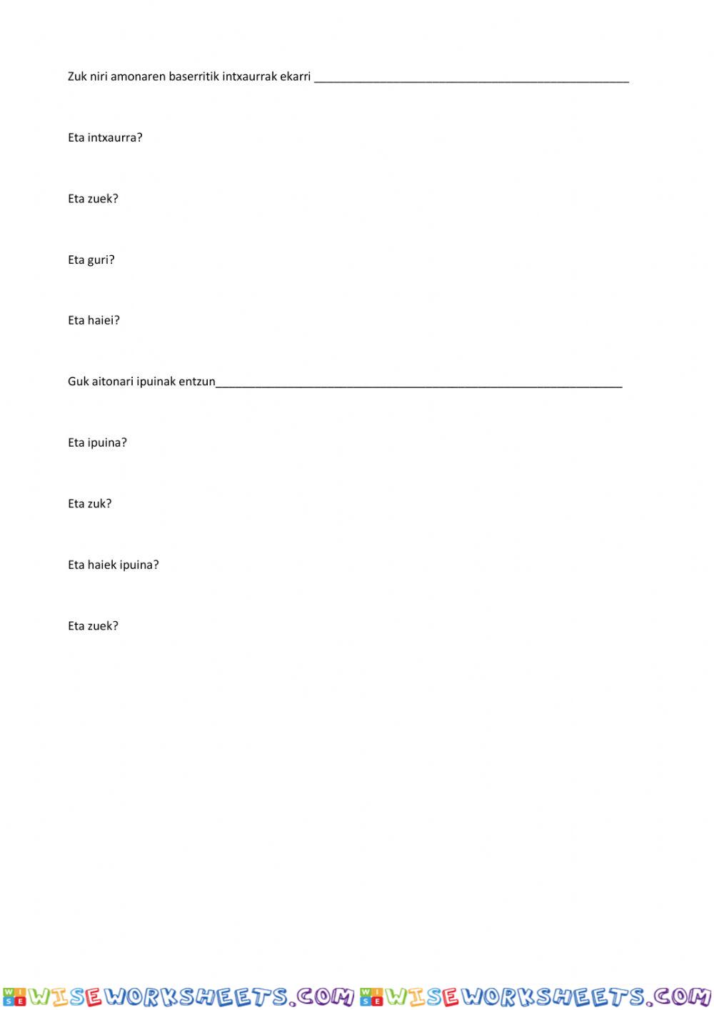 worksheet