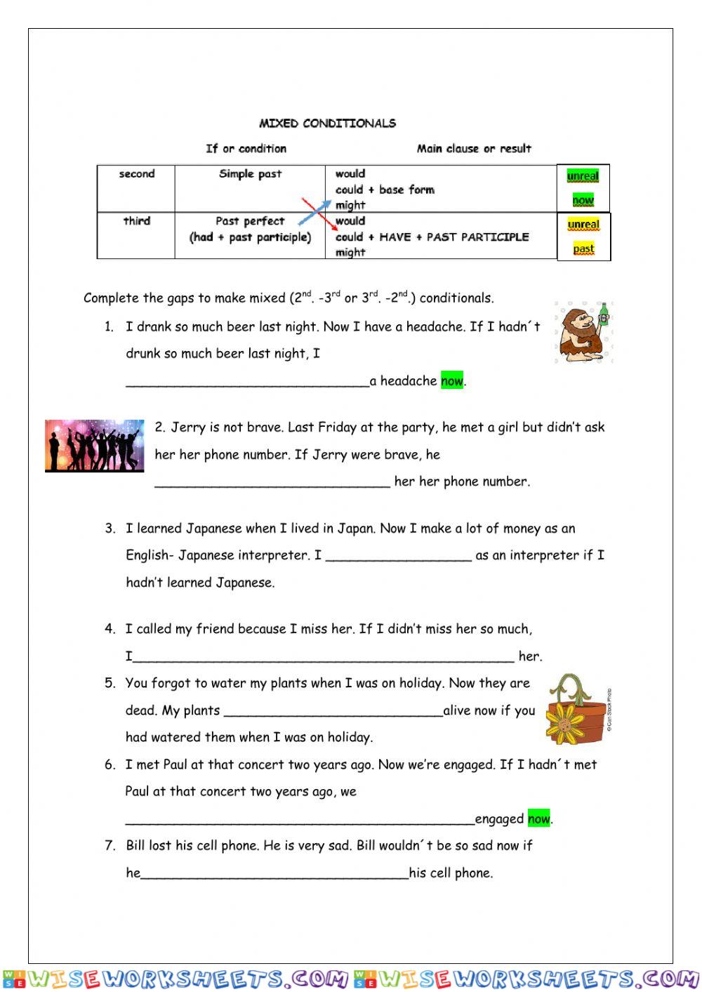 Mixed conditionals