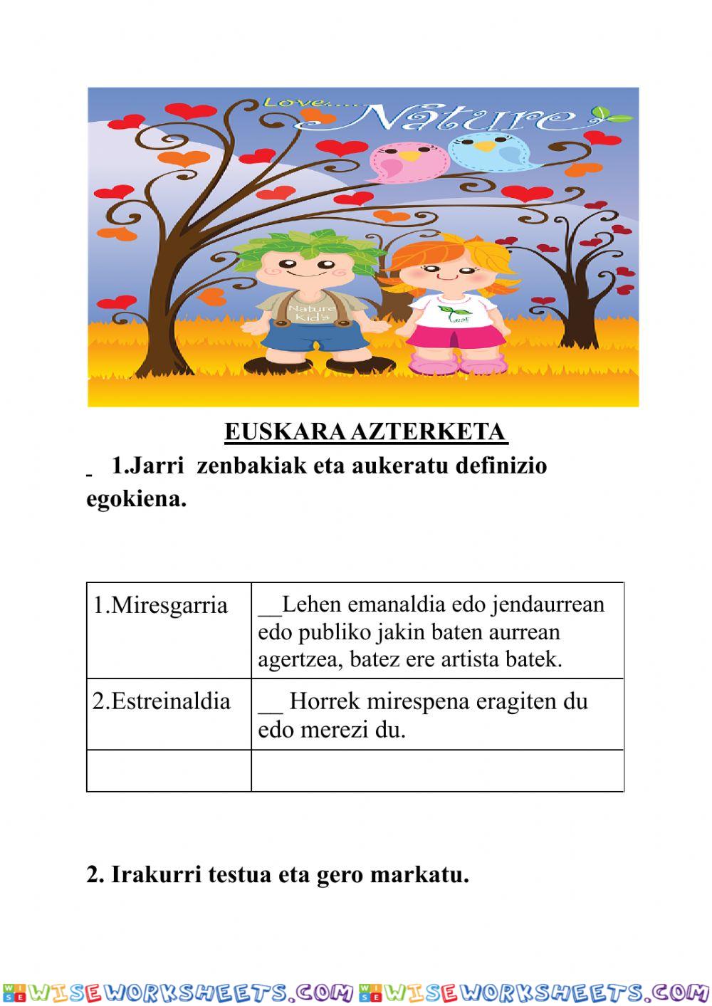 Euskara asterketa