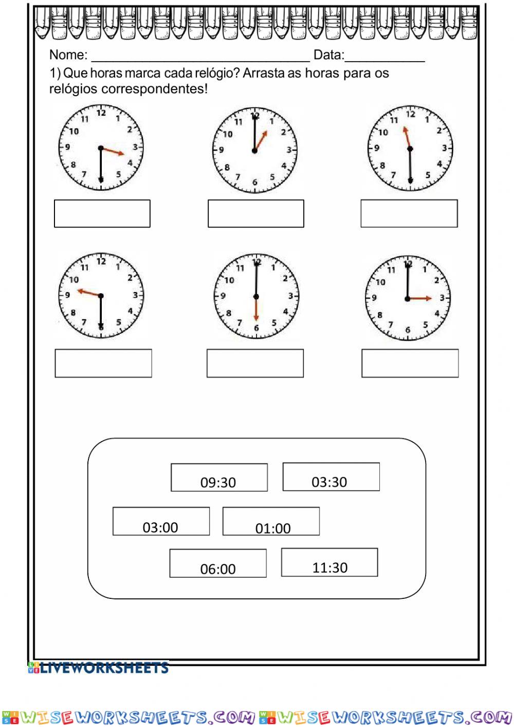 As horas