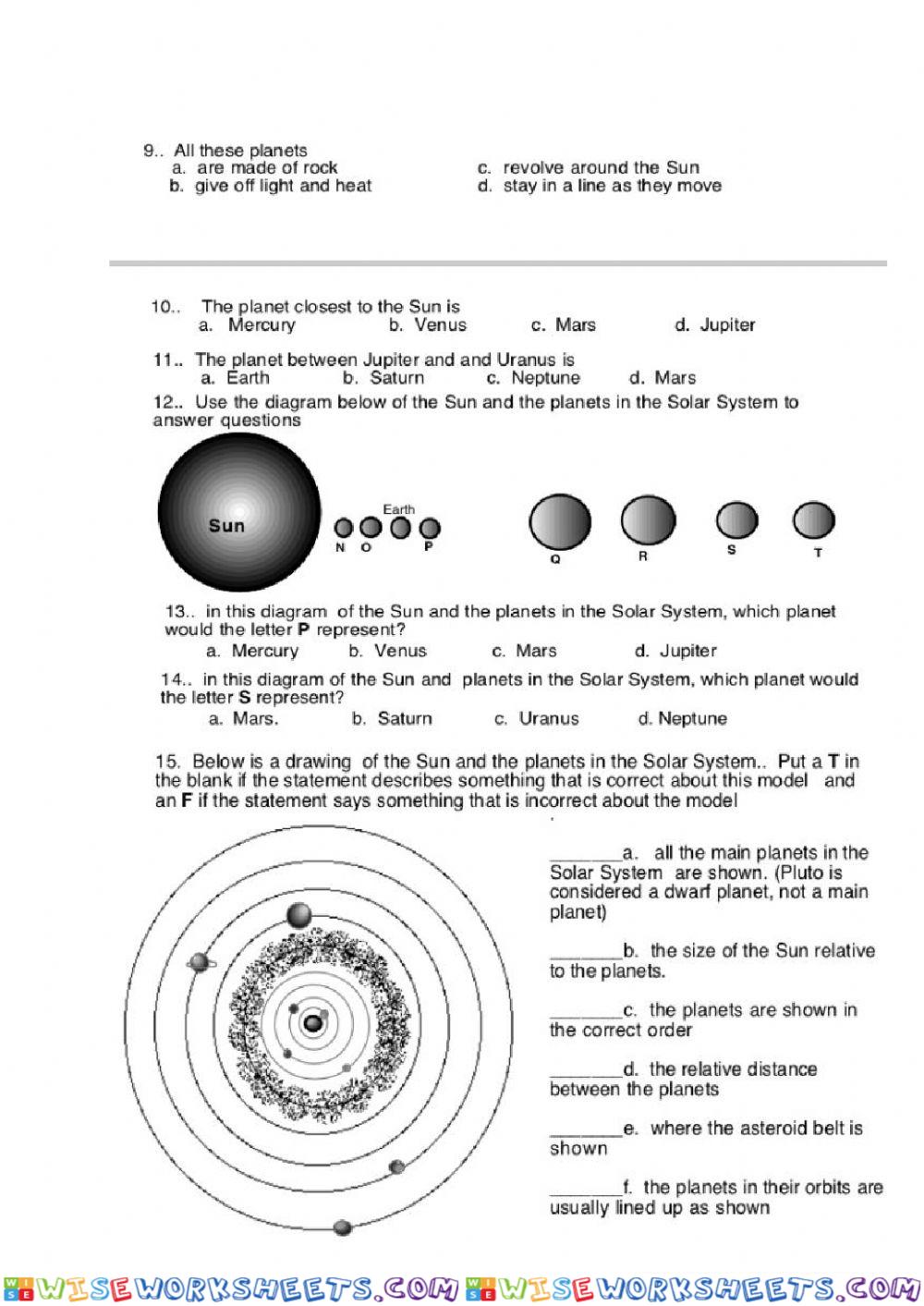 worksheet