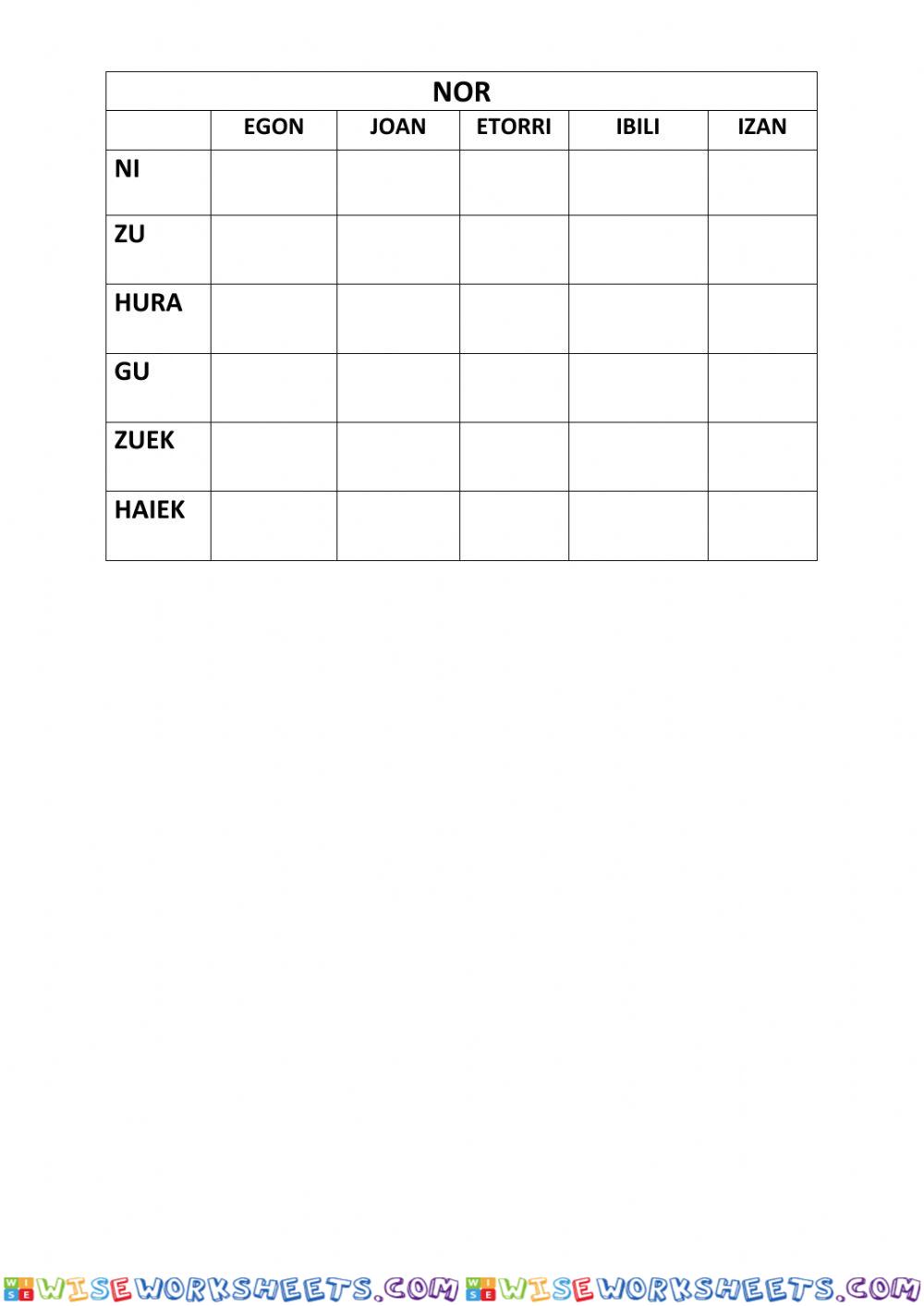 worksheet