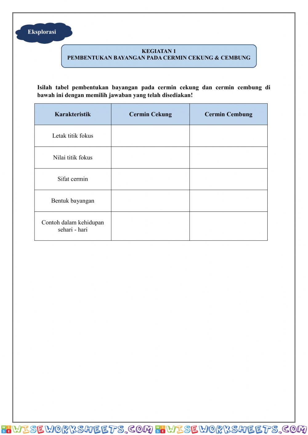 worksheet