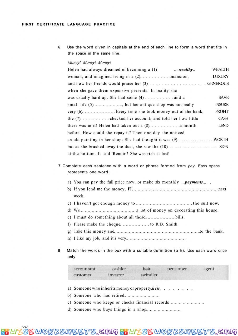 worksheet