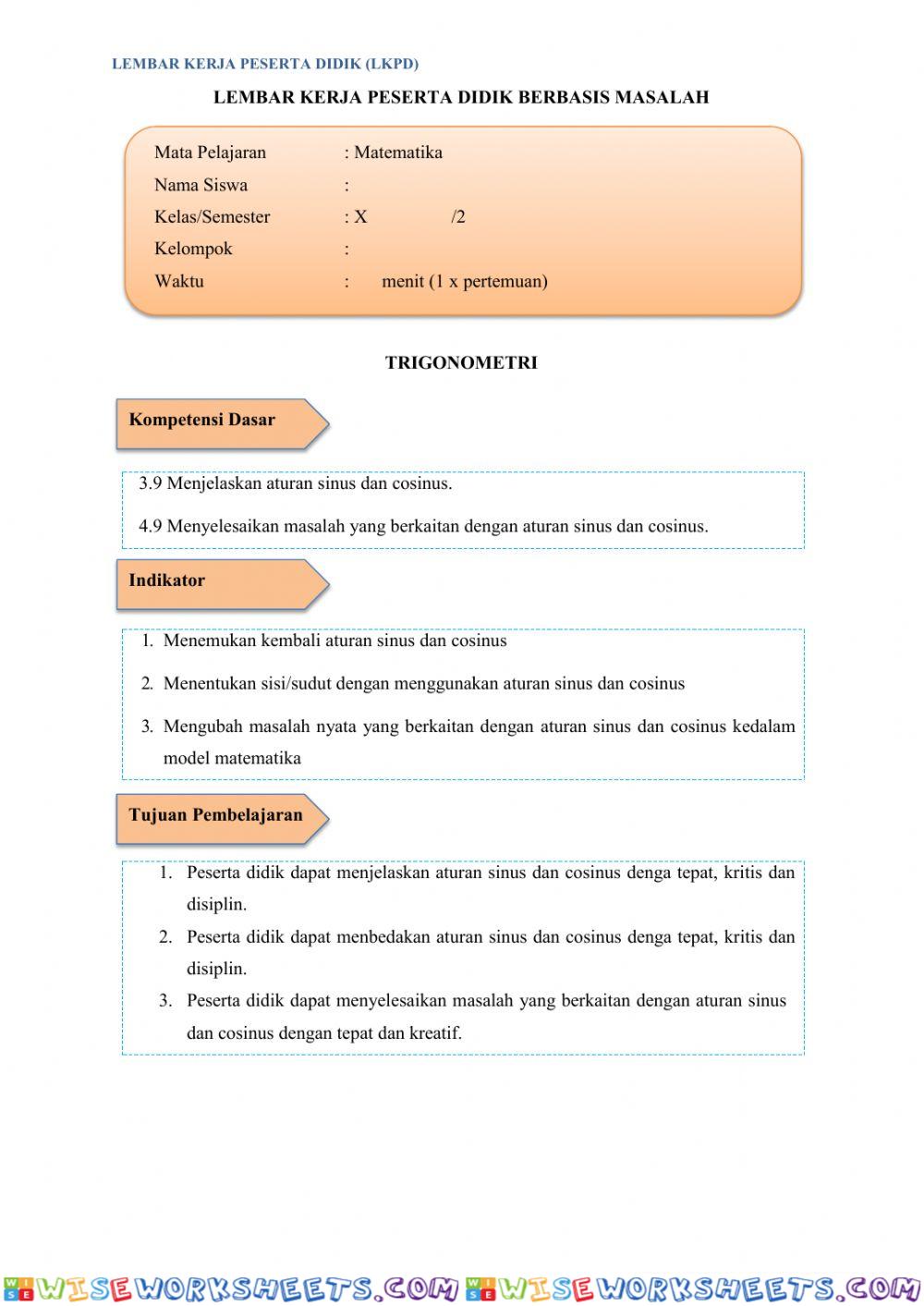 worksheet