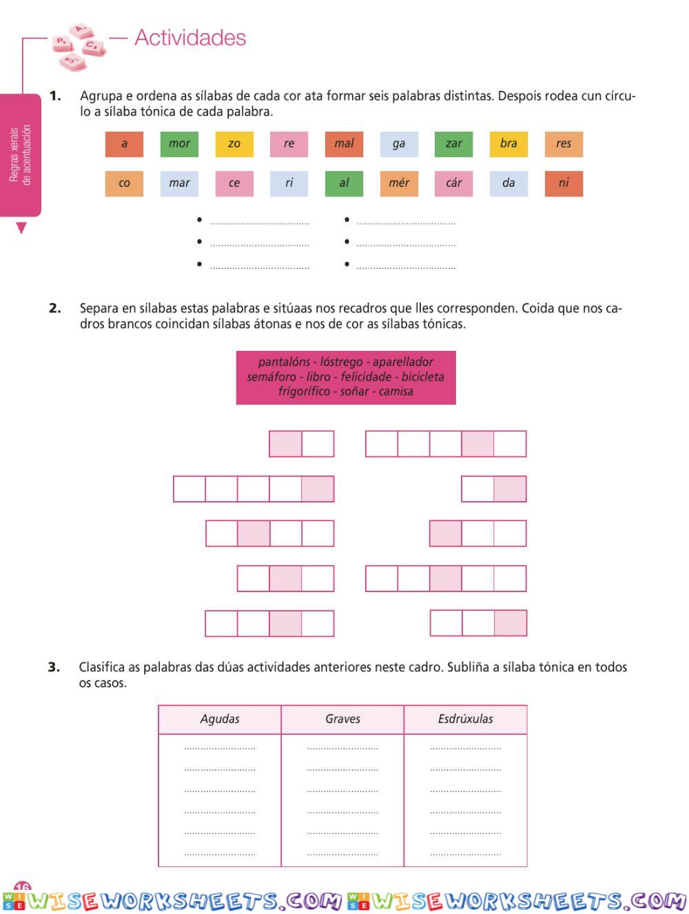 Regras acentuación