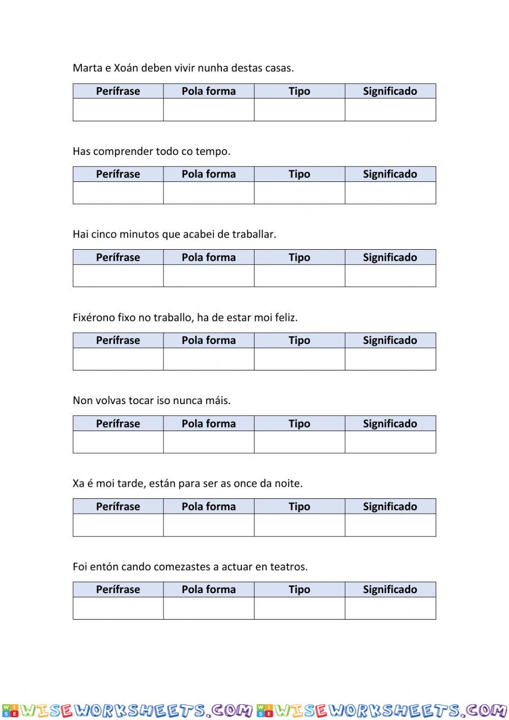 worksheet