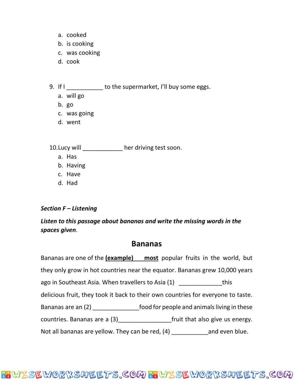 worksheet