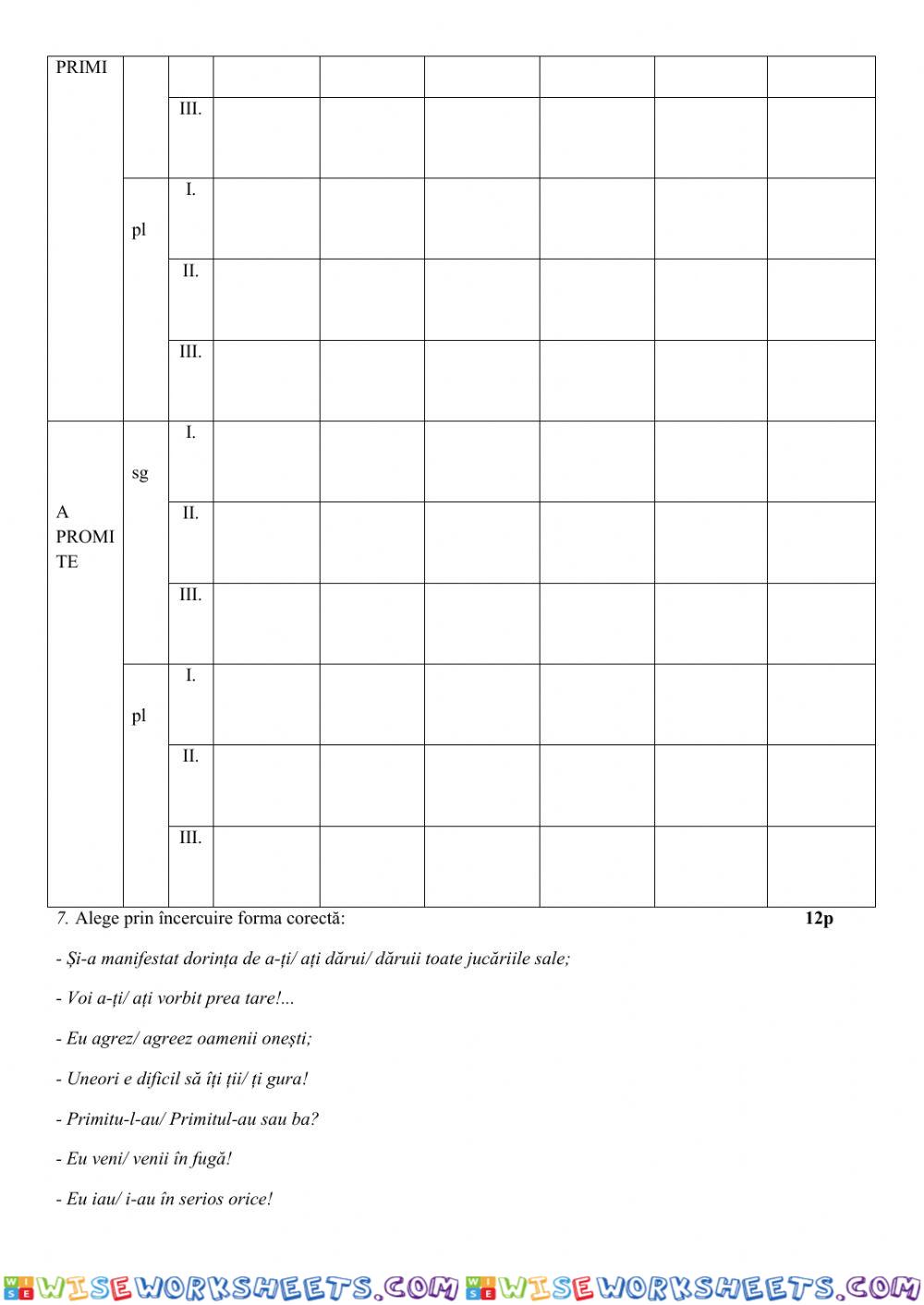 worksheet