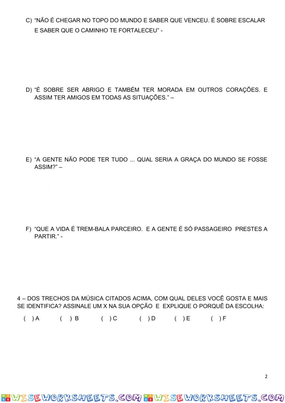 worksheet