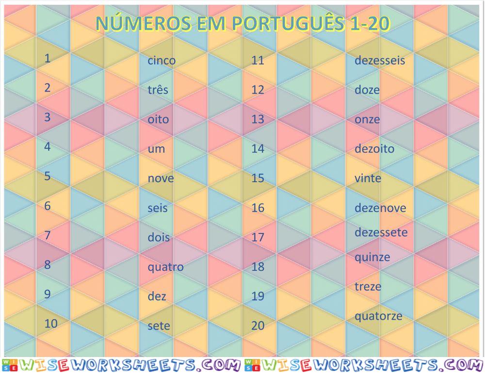 Numeros em Portugues