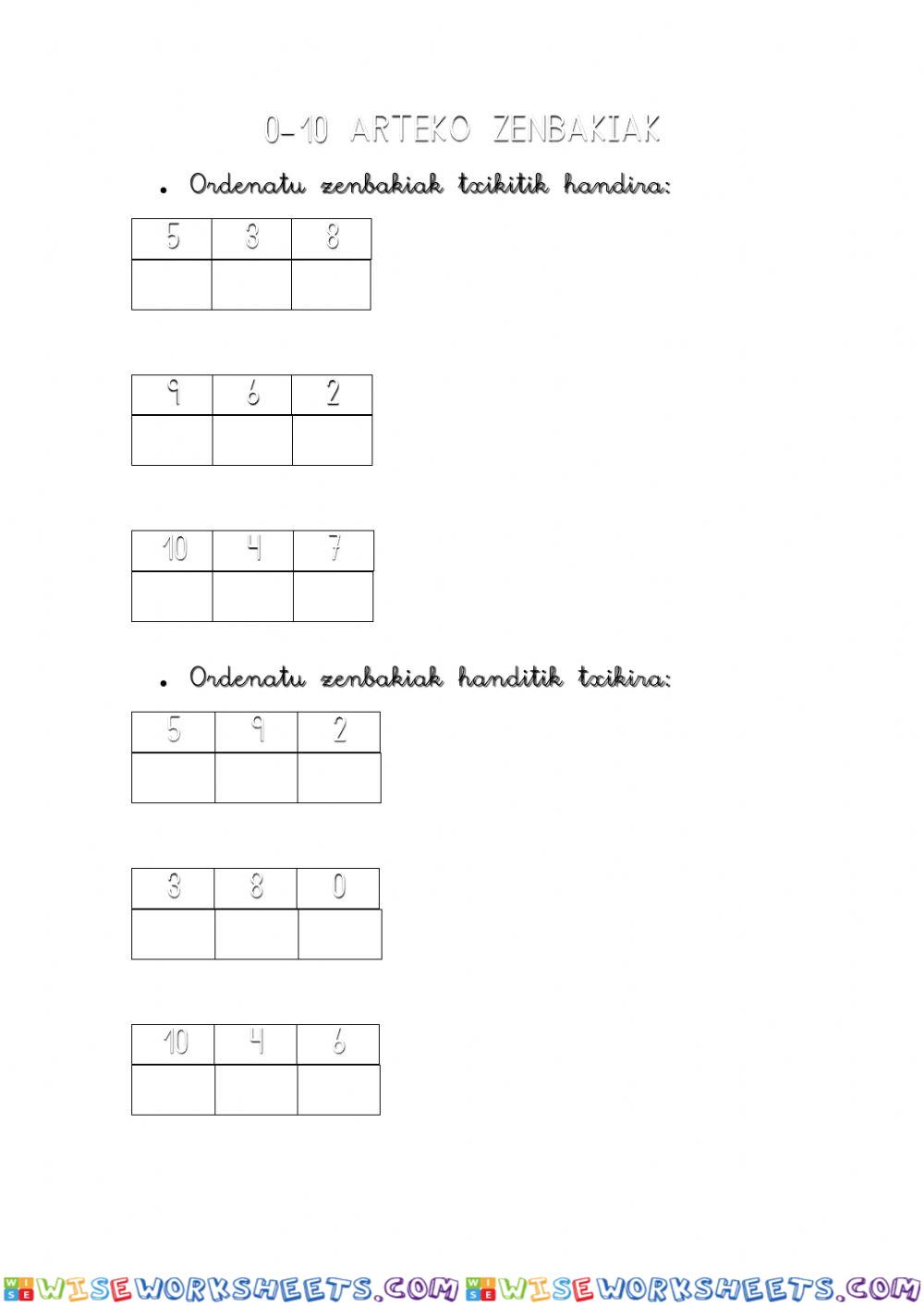 worksheet