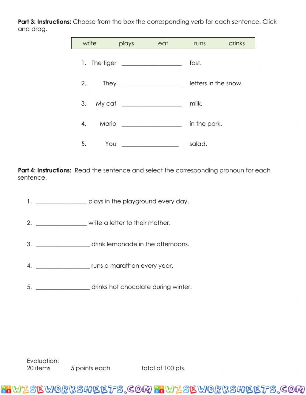 worksheet