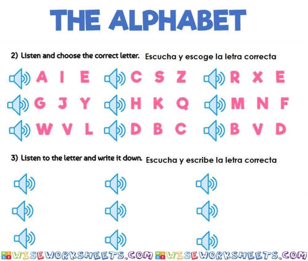 Alphabet A-V