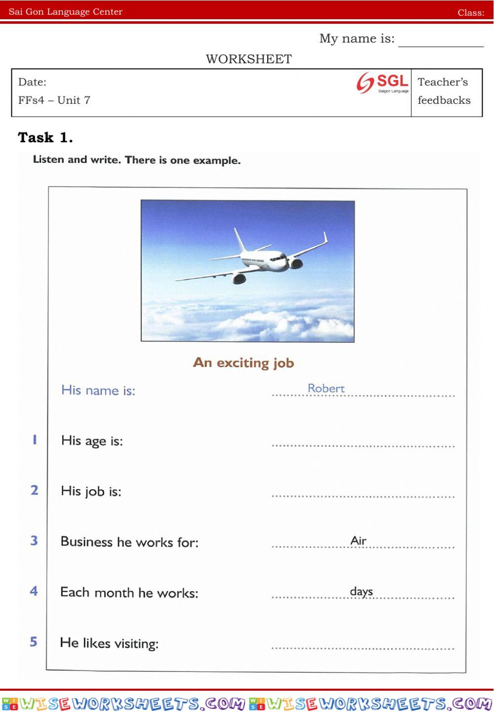 worksheet