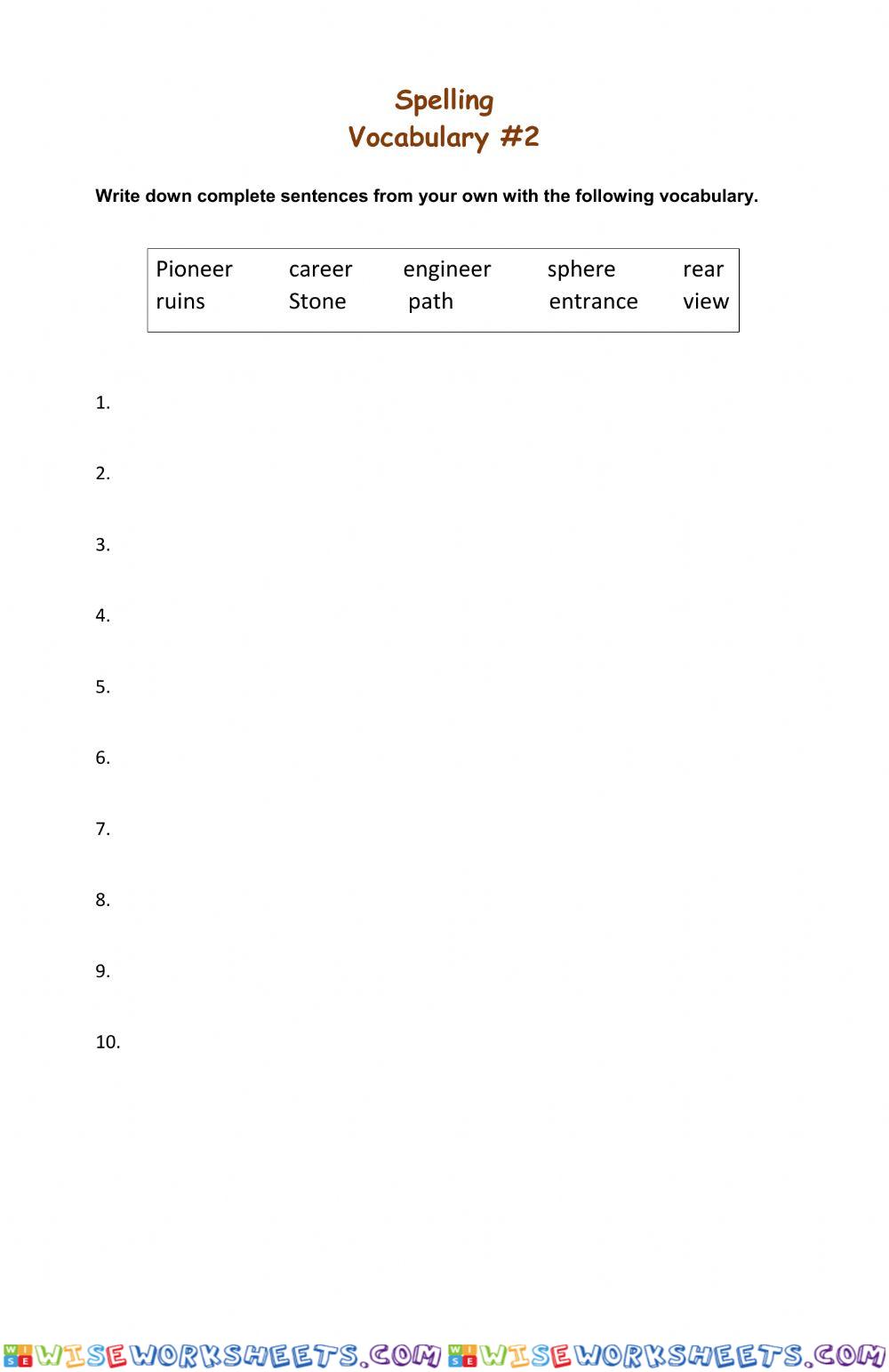 Vocabulary 2