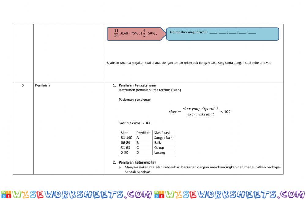 worksheet
