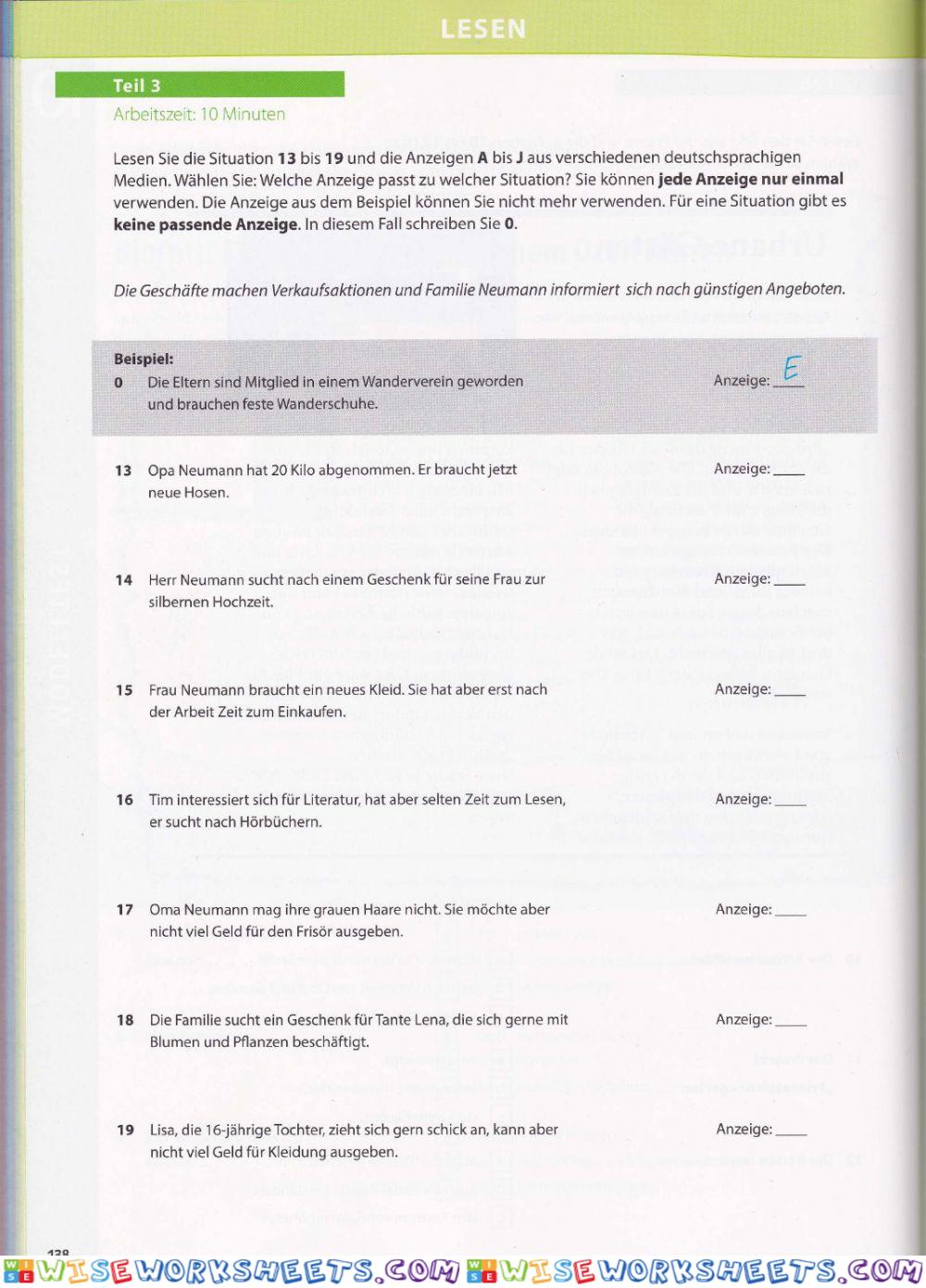 worksheet