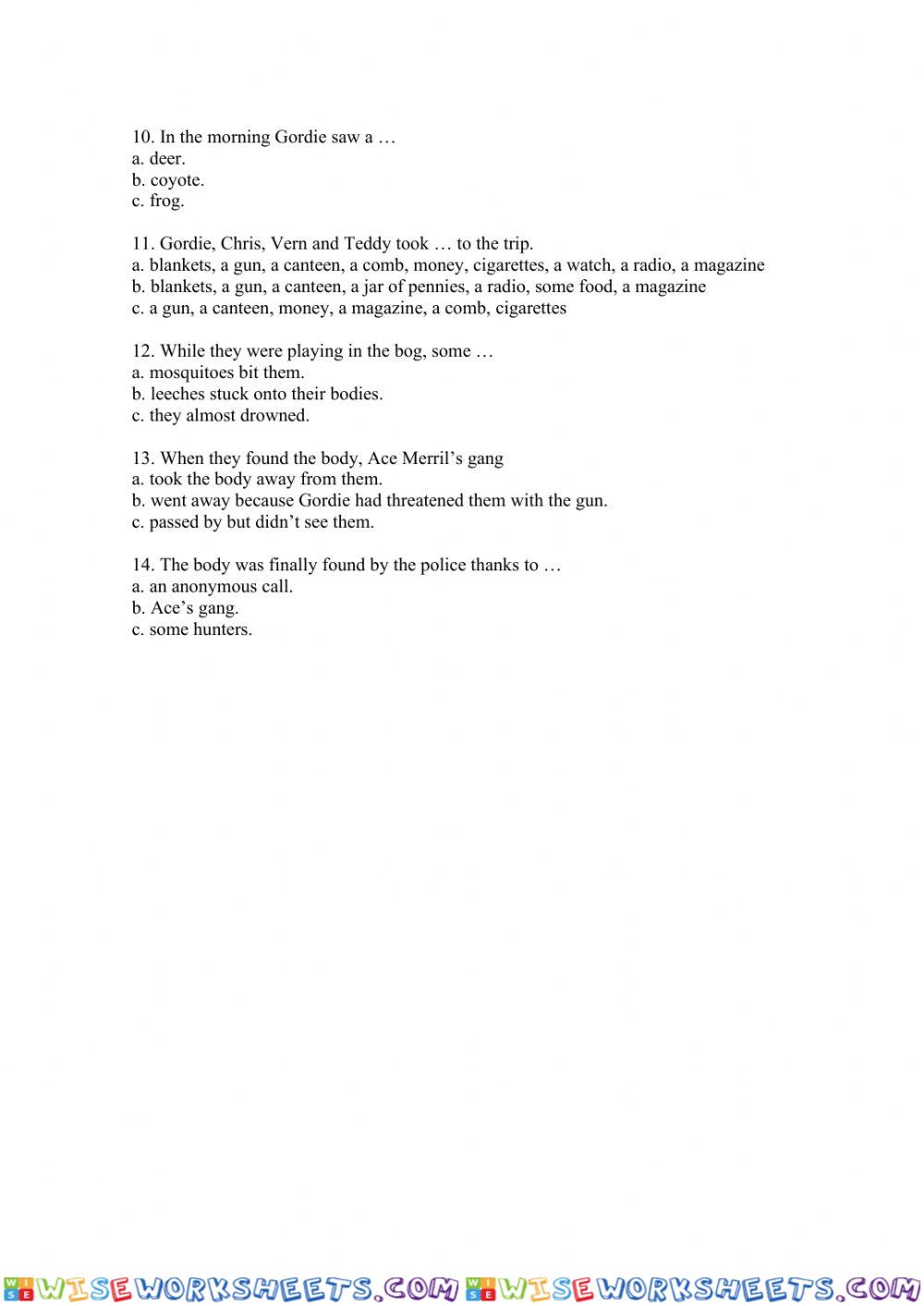 worksheet