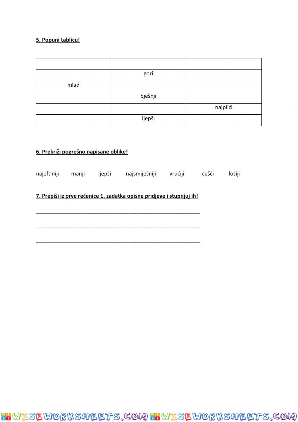 worksheet