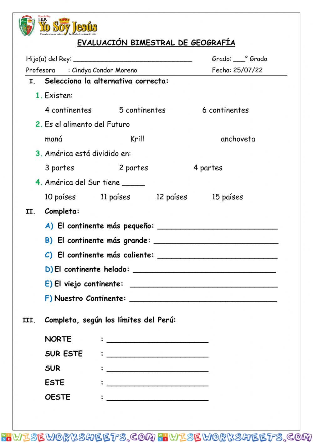 worksheet