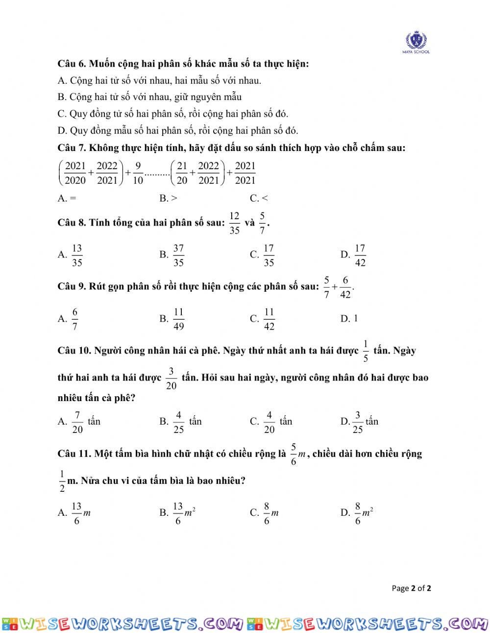 worksheet