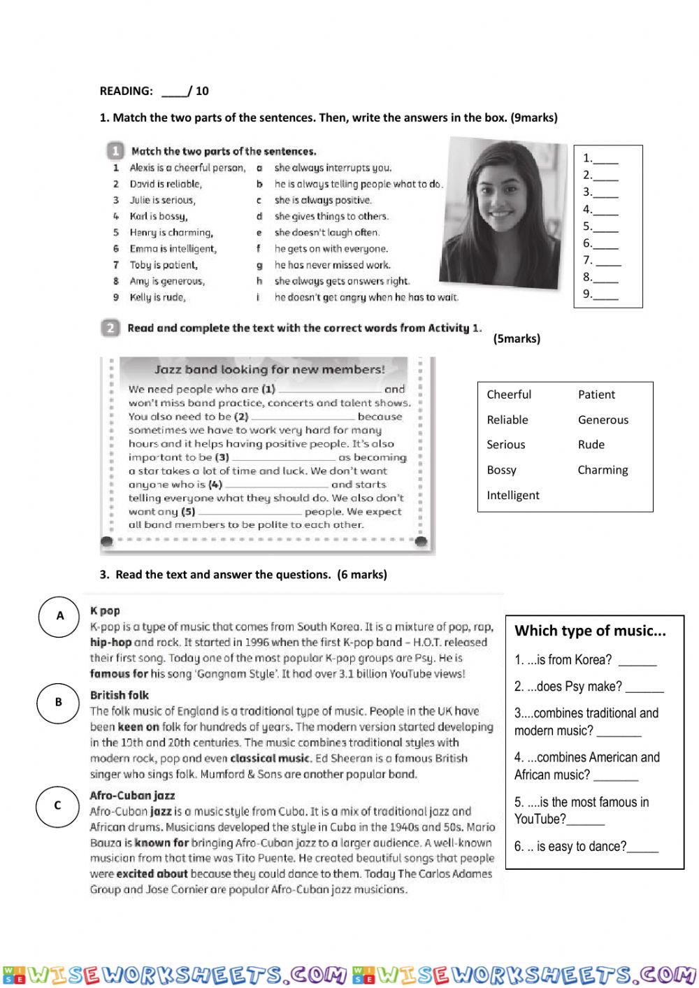 Reading unit 1 6º epo