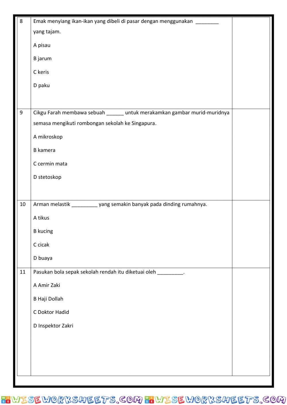 worksheet