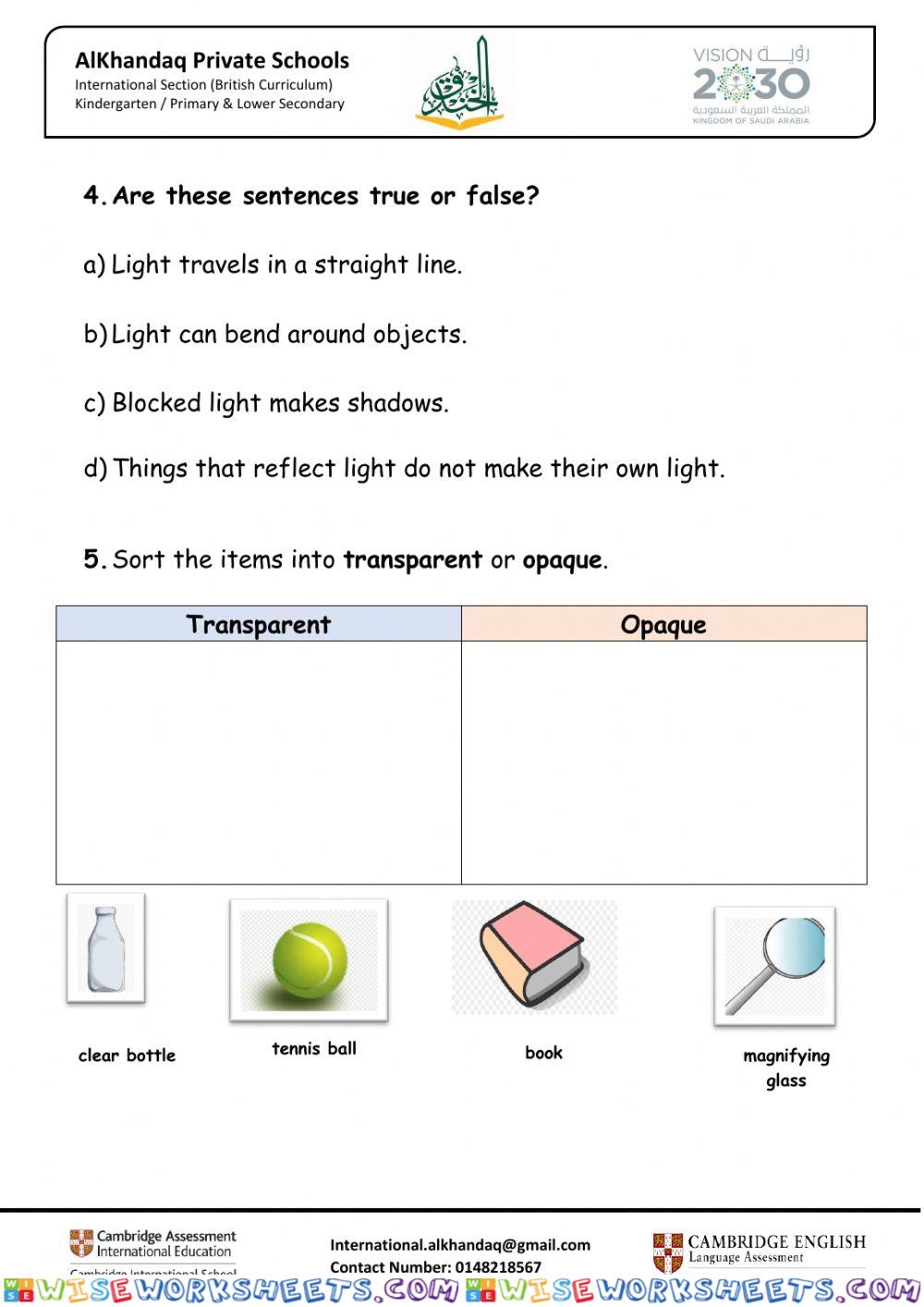 worksheet