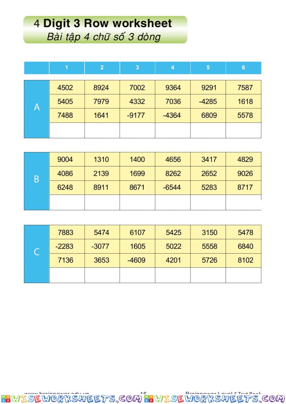 worksheet