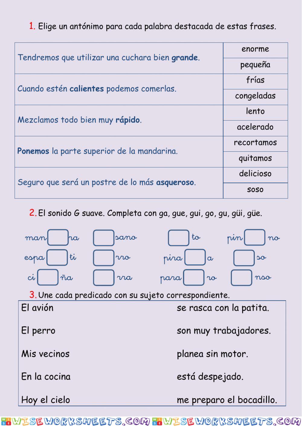 worksheet