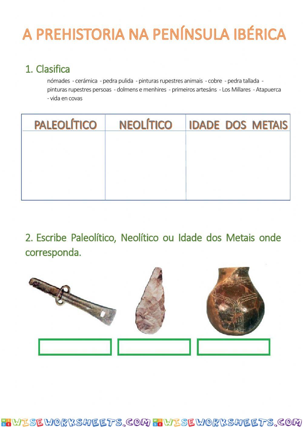 A prehistoria na Península
