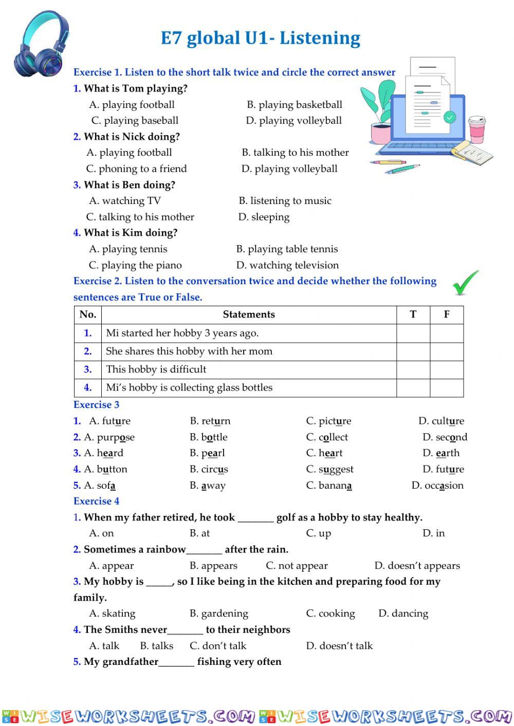 worksheet