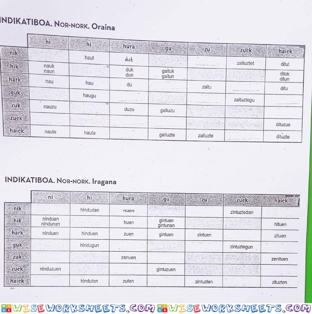 Indikatiboa  nor-nork