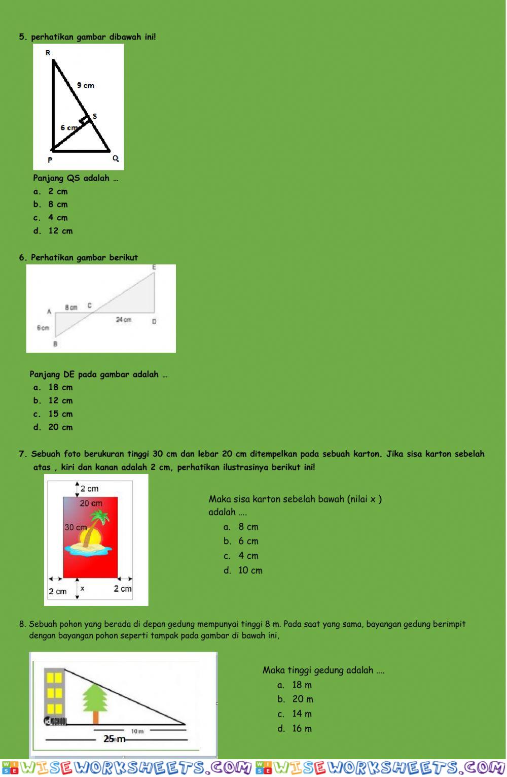 worksheet