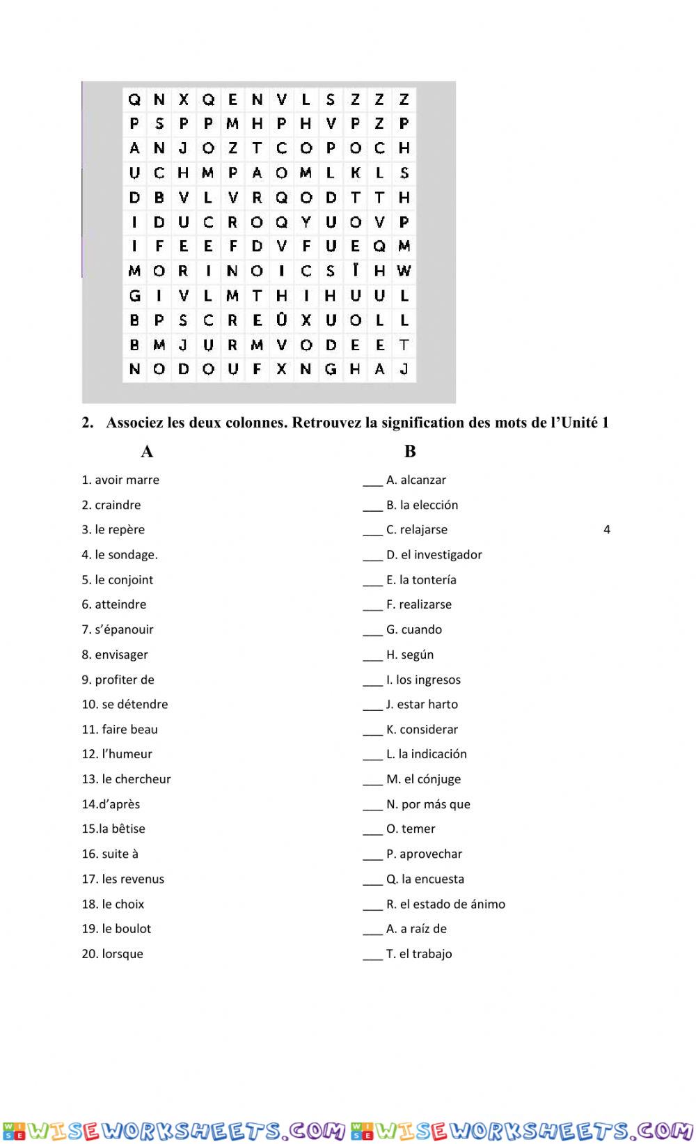 worksheet