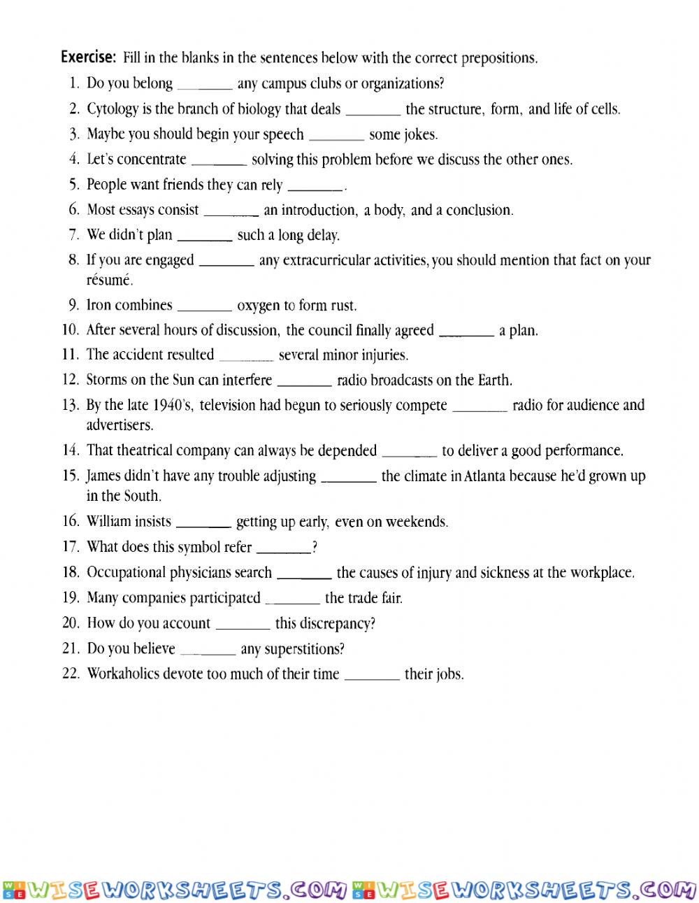 worksheet