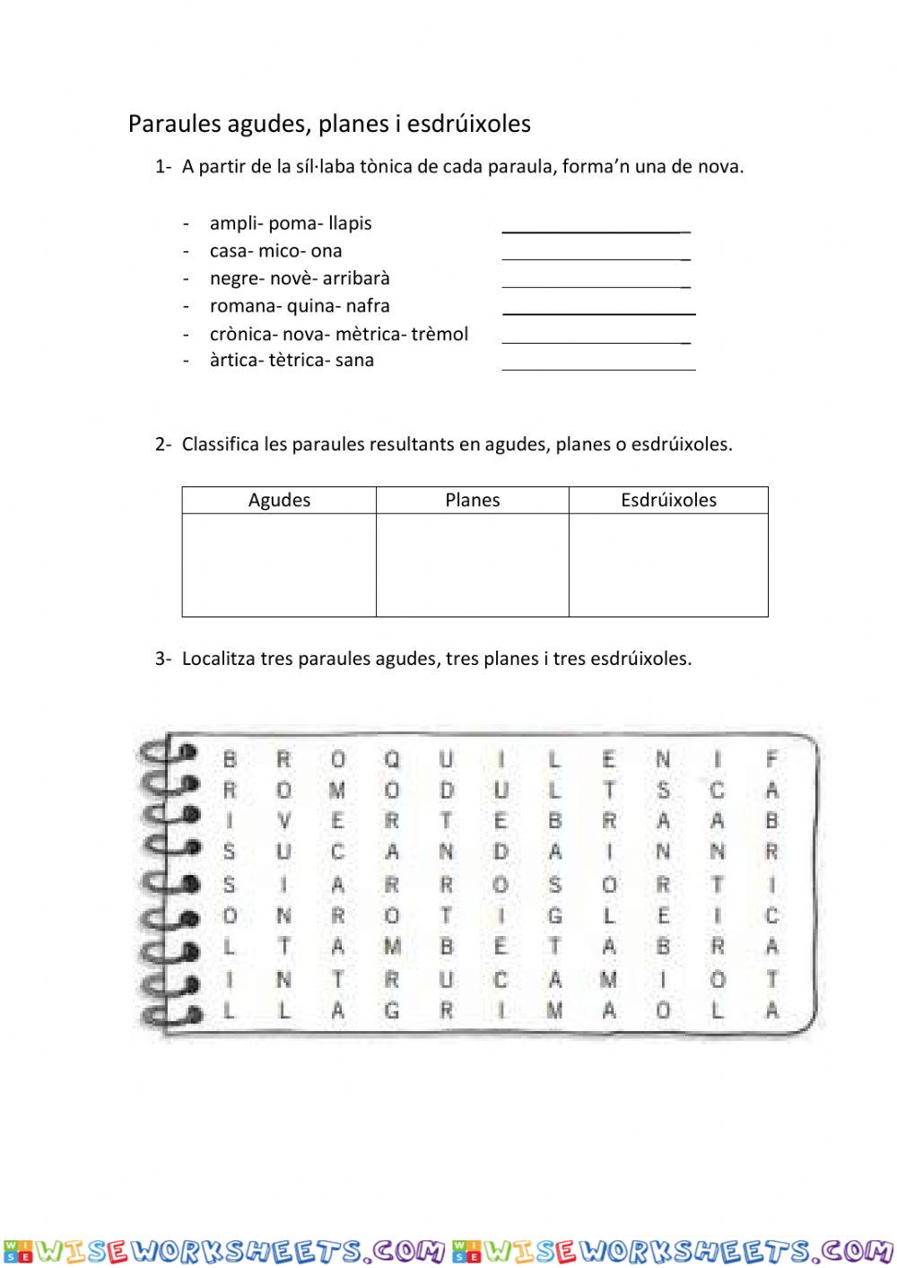 worksheet