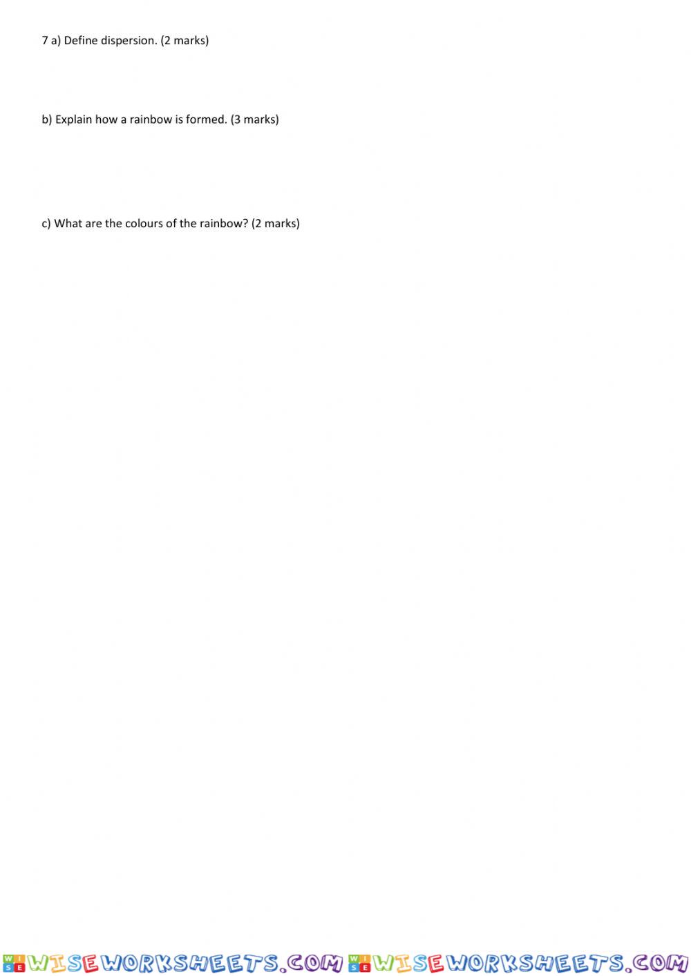 worksheet