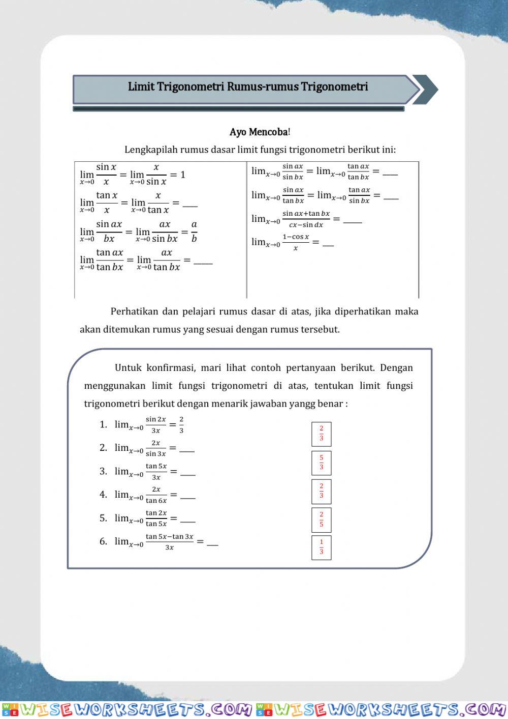 worksheet