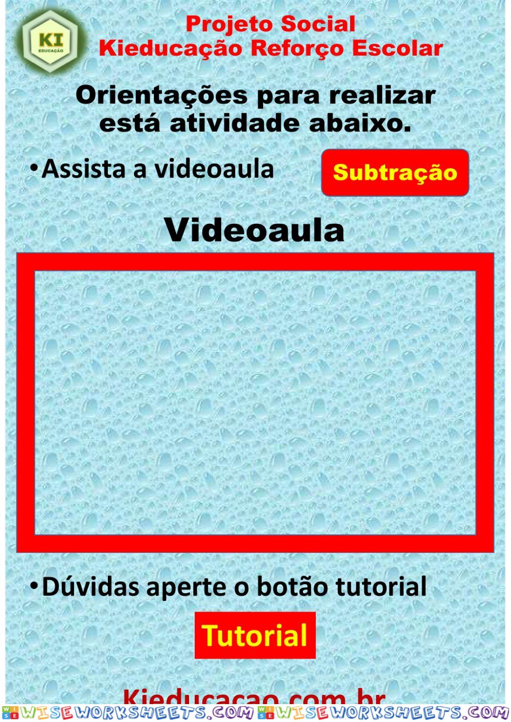 Subtração 3º Ano - 01