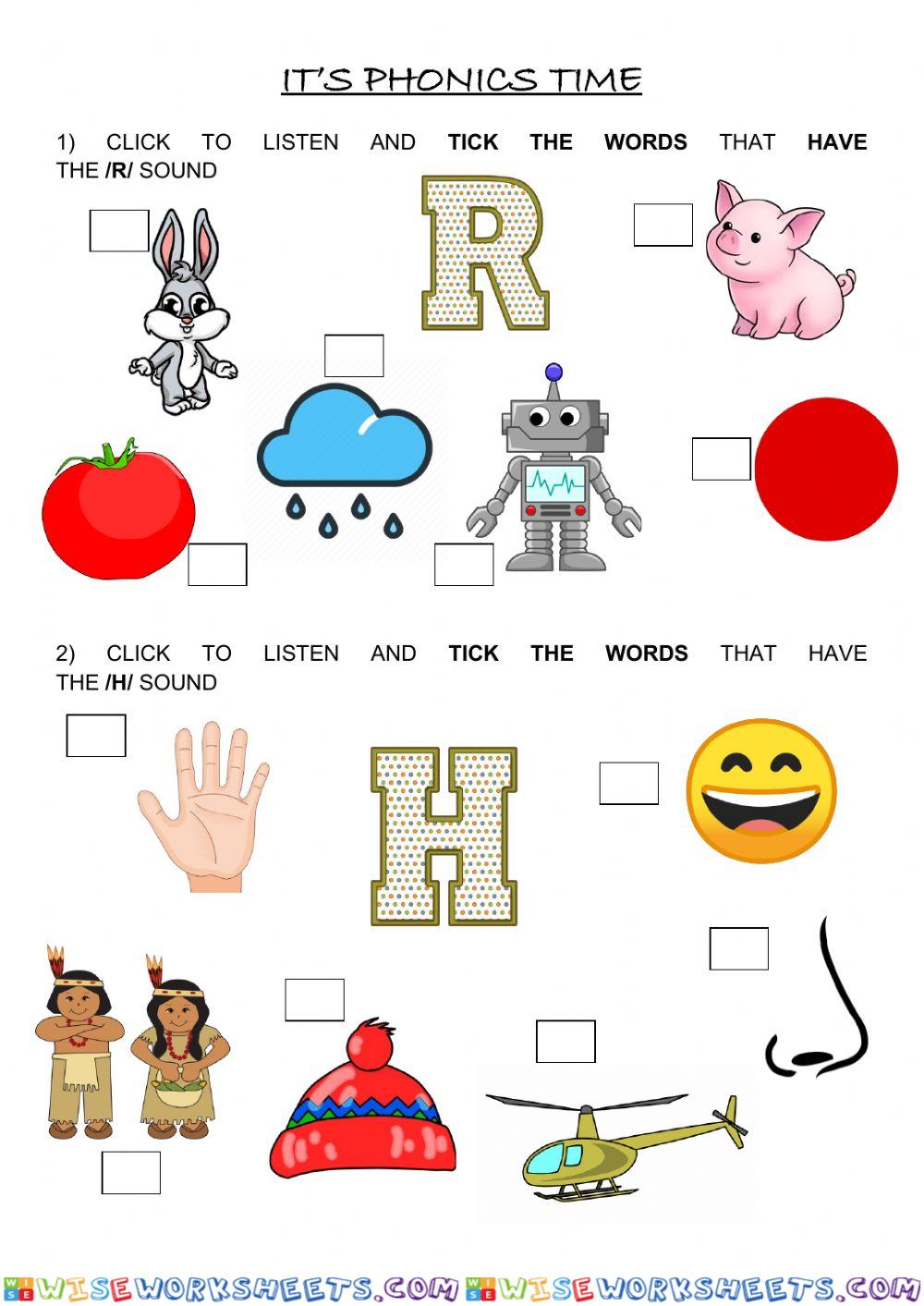 Phonics group 2 (h-r)