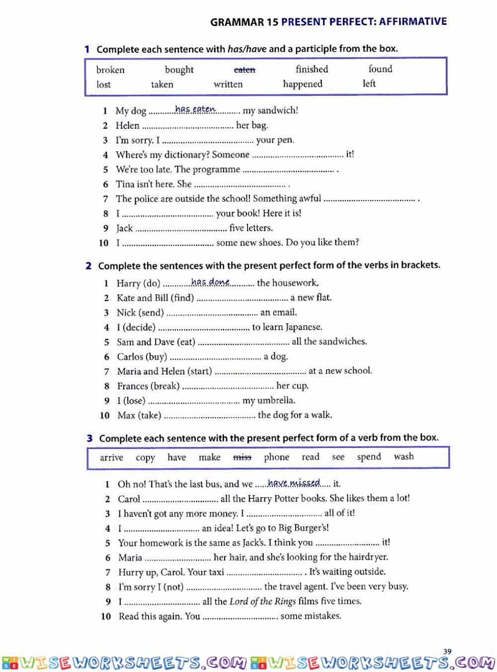 Present perfect