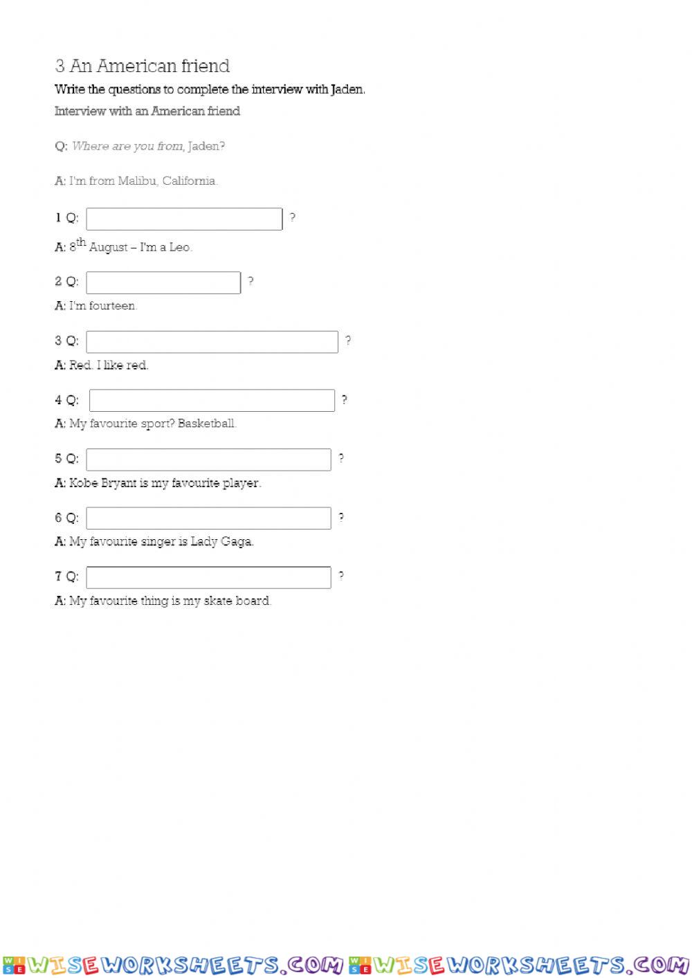worksheet