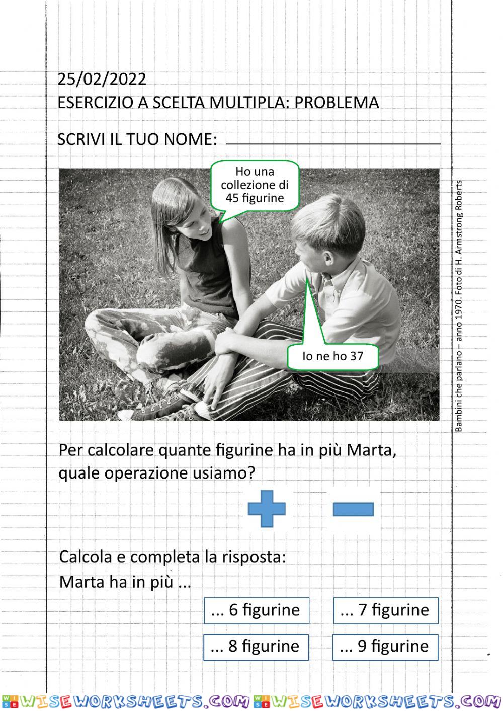 problema sottrazione