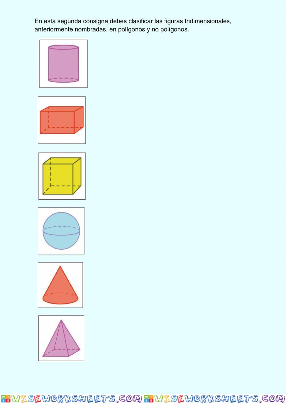 Figuras tridimensionales (Polígonos y no polígonos)